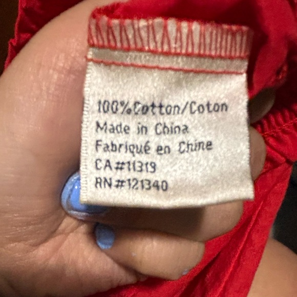 Dynamite • Red-Orange Floral Embroidered Top - Picture 7 of 8